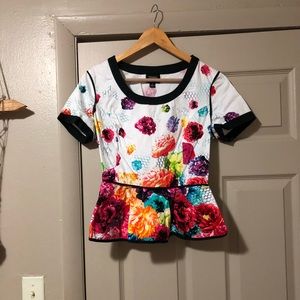 Colorful Peplum shirt from Prabal Gurung